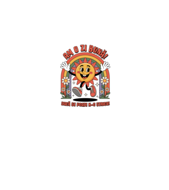 Am o zi bună! model gri pe tricou
