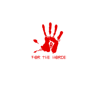 For The Horde Hand model negru pe tricou