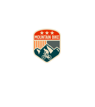 Mountain Bike model negru pe tricou