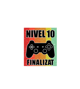 Nivel 10 finalizat model negru pe tricou