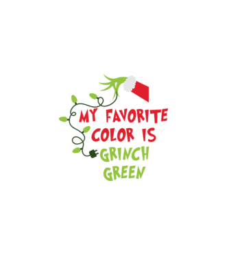 Grinch Green model negru pe tricou
