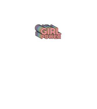 Girl power model alb pe tricou