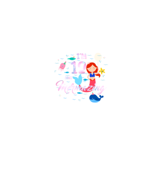 Mermazing Birthday 12 model negru pe tricou