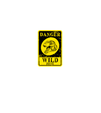 Danger wild zone model negru pe tricou