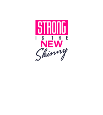 Strong is the new skinny model alb pe tricou