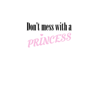 Princess model alb pe tricou