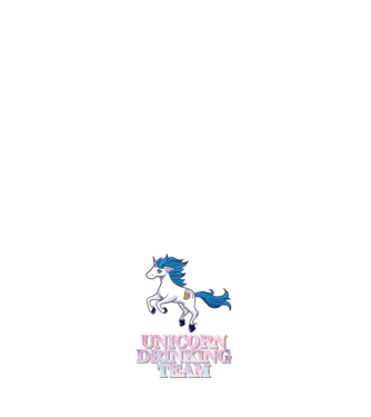 Unicorn drinking team model negru pe tricou