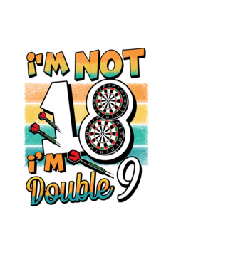 Darts Birthday 18 years old model negru pe tricou