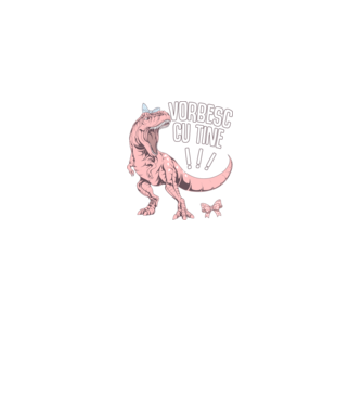 Vorbesc cu tine! #mamasaurus model negru pe tricou