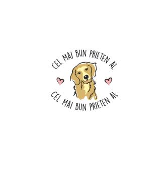 Cel mai bun prieten al meu este un golden retriever model gri pe tricou