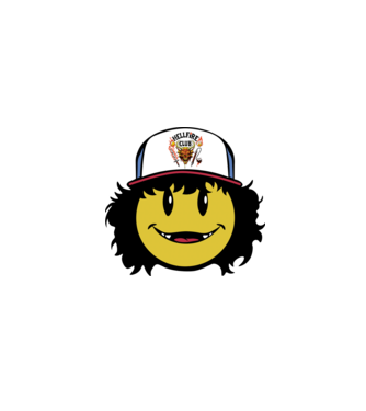 dustinhappyface model roșu pe tricou