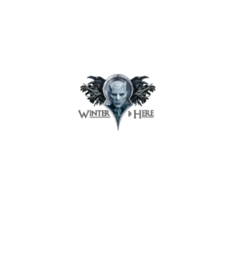 Winter is Here model negru pe tricou