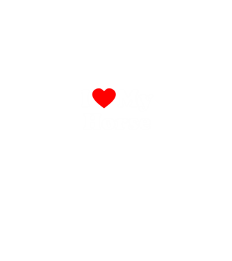 i ove my horse model negru pe tricou