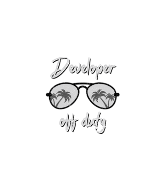 Developer off duty model turcoaz pe tricou
