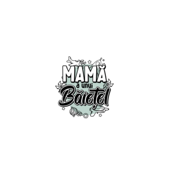 Mamă a unui băiețel model alb pe tricou