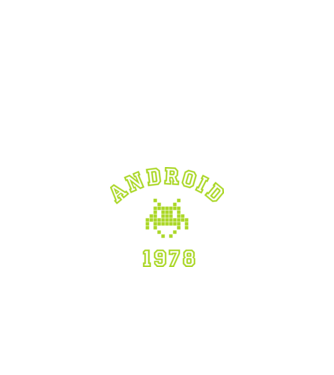 android model negru pe tricou
