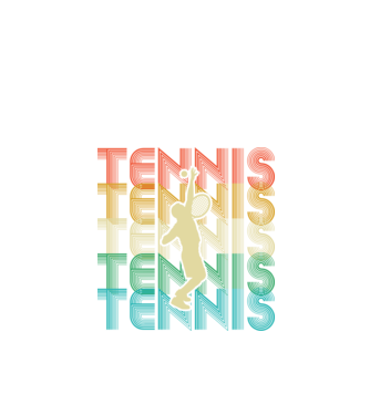 Tennis retro model negru pe tricou