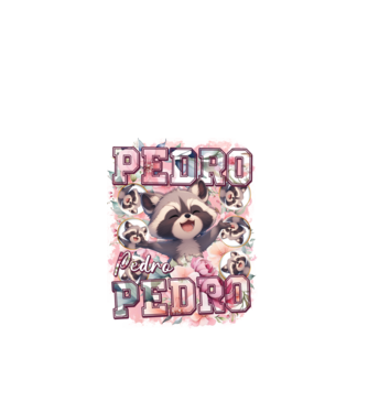 Girly Pedro model alb pe tricou