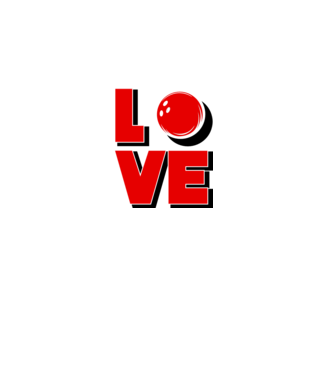 Love bowling model gri pe tricou