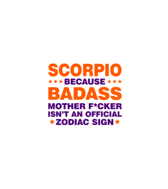 Badass zodiac SCORPIO model alb pe tricou