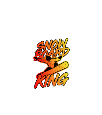 snowboard king model negru pe tricou