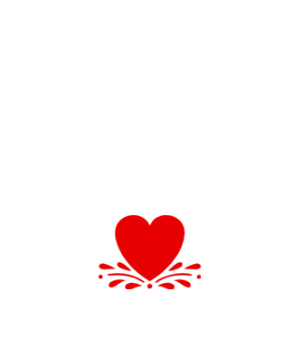 inimă Valentine model negru pe tricou