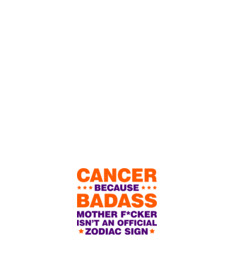 Badass zodiac CANCER model negru pe tricou