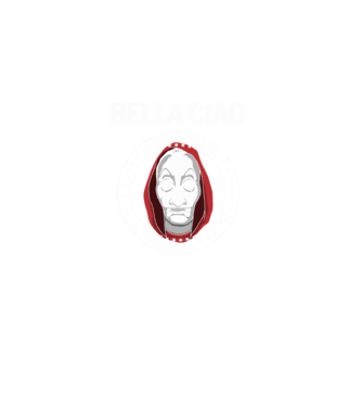 bella ciao stroke white model negru pe tricou