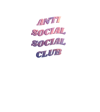 Anti social social club pink model negru pe tricou