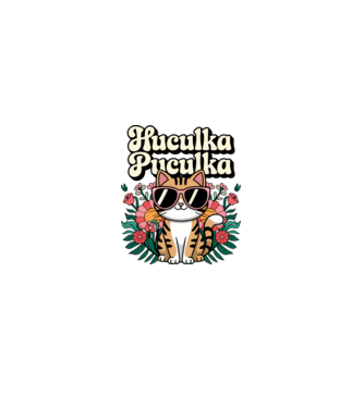 Huculka Puculka pisică 3 model roz deschis pe tricou