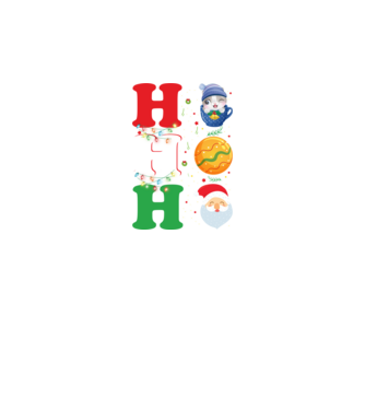 Ho-ho-ho christmas model negru pe tricou
