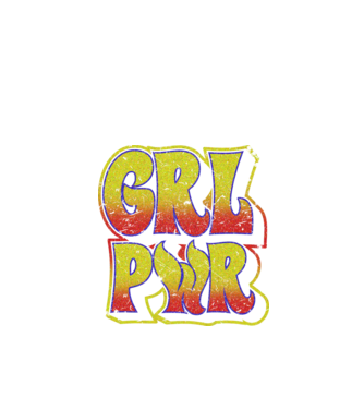 Girl Power retro model negru pe tricou