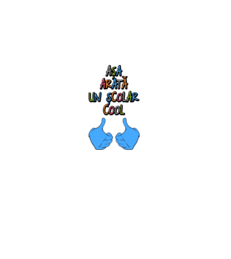 așa arată un școlar cool model alb pe tricou