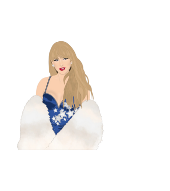 Taylor Swift blue model alb pe tricou