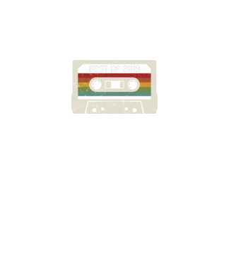 retro tape 2019 vintage model negru pe tricou