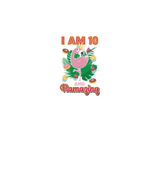FLAMAZING Birthday 10 Years old model alb pe tricou