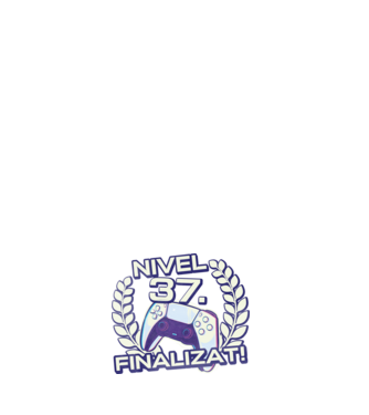Nivel 37 finalizat! model negru pe tricou