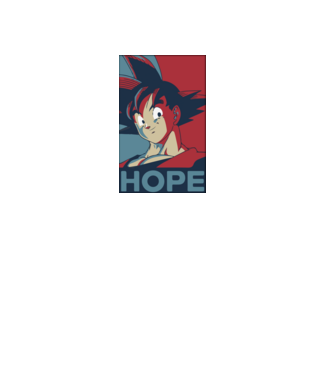 goku hope dragonball model negru pe tricou
