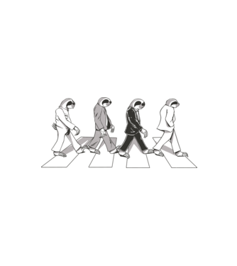 Beatles model negru pe tricou