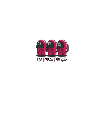 impostors squid game model alb pe tricou