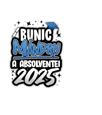 Bunic MÂNDRU a absolventei model negru pe tricou