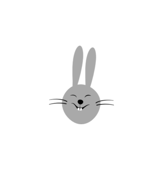 rabbit model roz deschis pe tricou