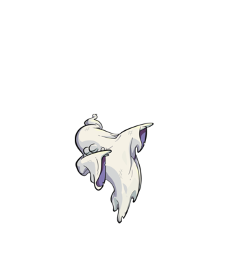 Dab ghost model negru pe tricou