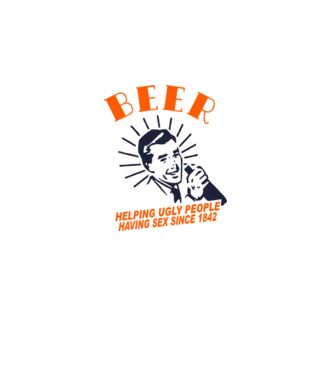 beeer model alb pe tricou