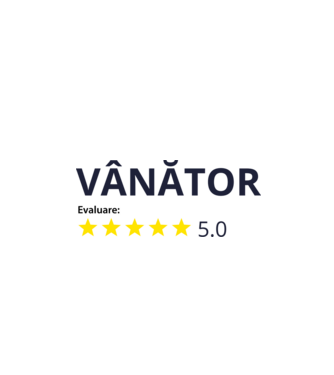 evaluare: vânător de 5 stele model alb pe tricou