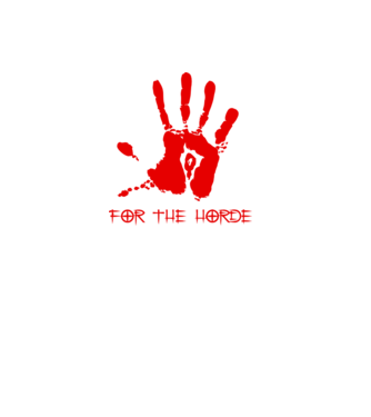 For The Horde Hand model negru pe tricou