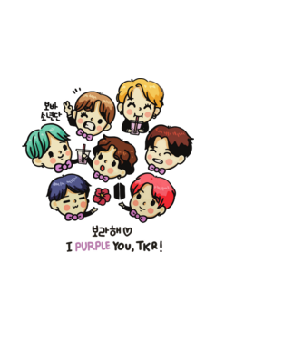 BTS chibi model negru pe tricou