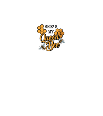 Queen Bee model alb pe tricou
