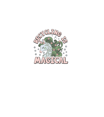 Recycling is magical model negru pe tricou