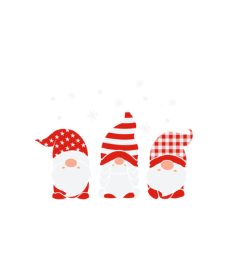 Xmas gnomes model alb pe tricou